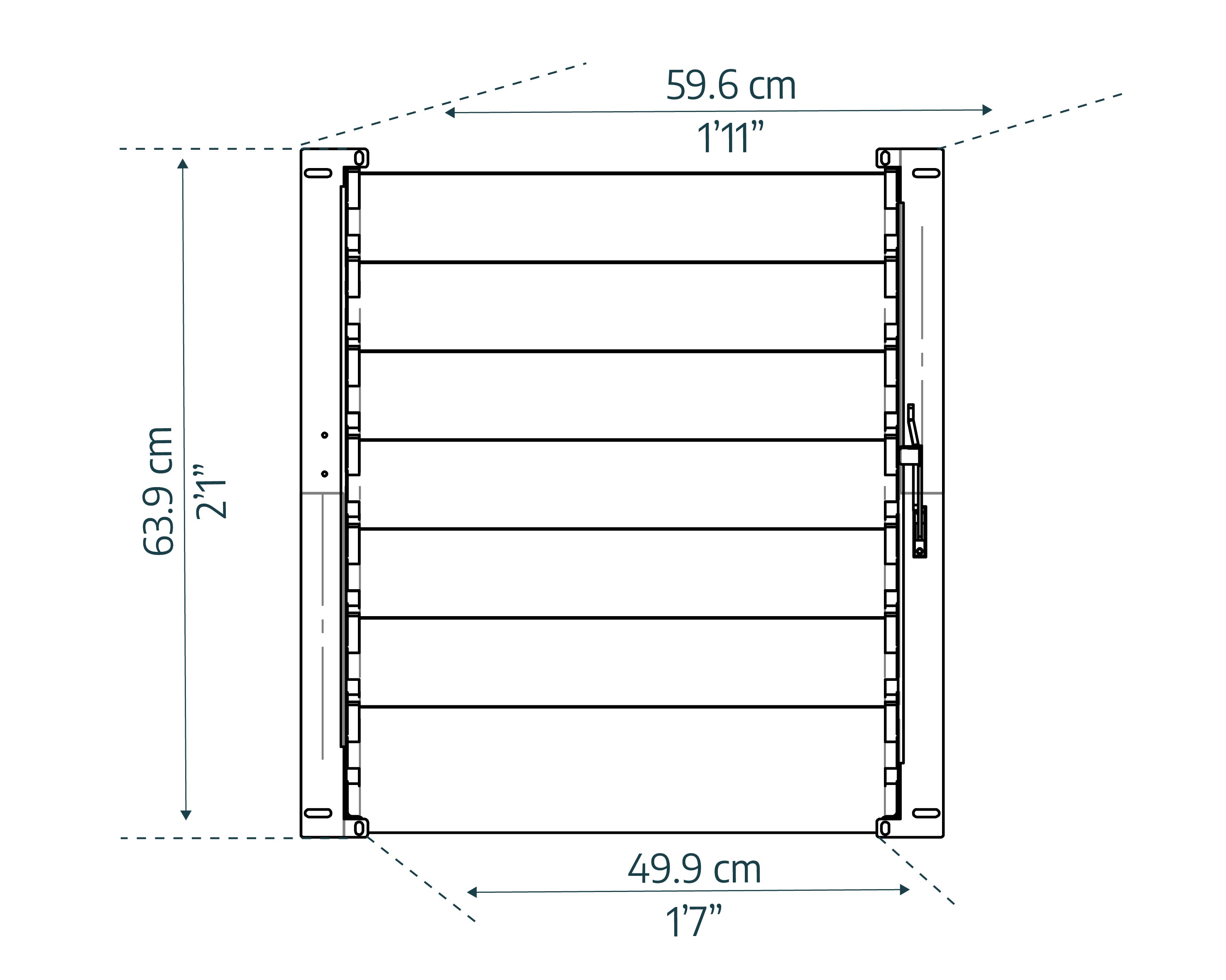 Finestra Laterale a Lamelle per Serra - Verde