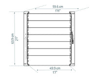 Finestra Laterale a Lamelle per Serra - Verde