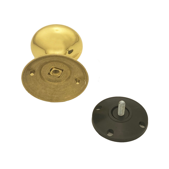 Pomolo fisso per porta SAGUATTI 408/70LB in ottone oro lucido