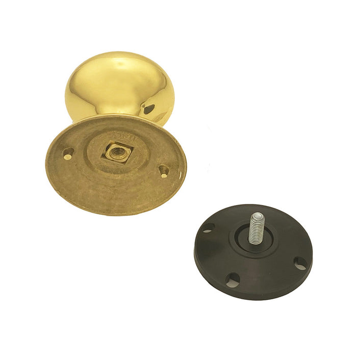 Pomolo fisso per porta SAGUATTI 408/70PB in ottone oro lucido