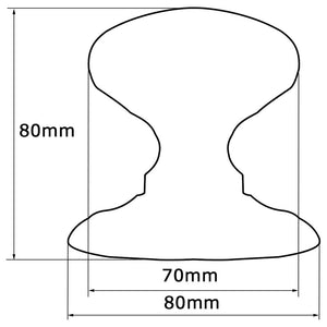 Pomolo fisso per porta SAGUATTI 408/70PB in ottone oro lucido