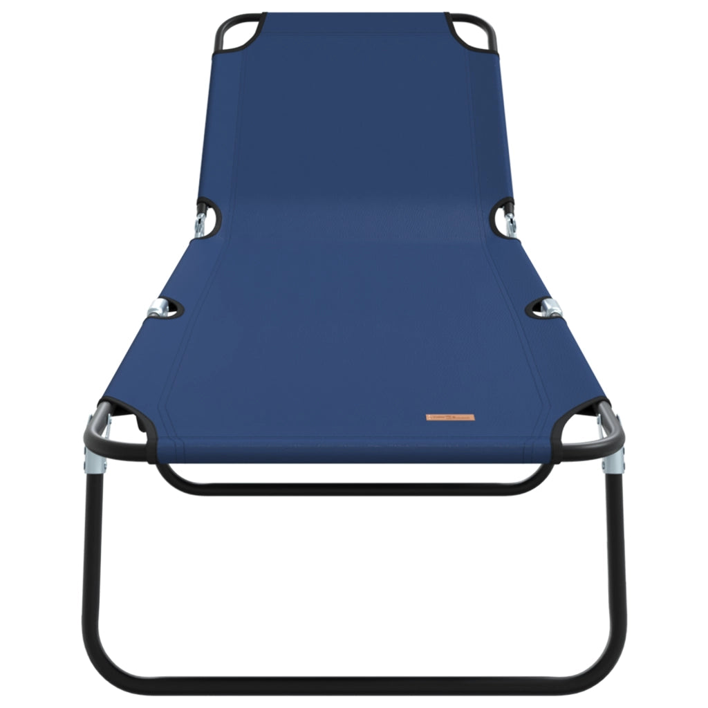 Lettino Prendisole Pieghevole Portable Blu 600D Oxford Fabric