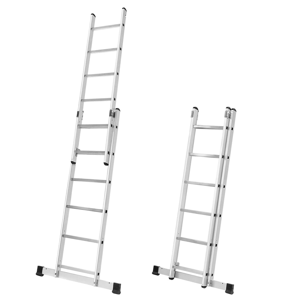 KADAX Mini Ponteggio in Alluminio 2x6 Gradini Piattaforma di Lavoro Pieghevole Scala 3 in 1