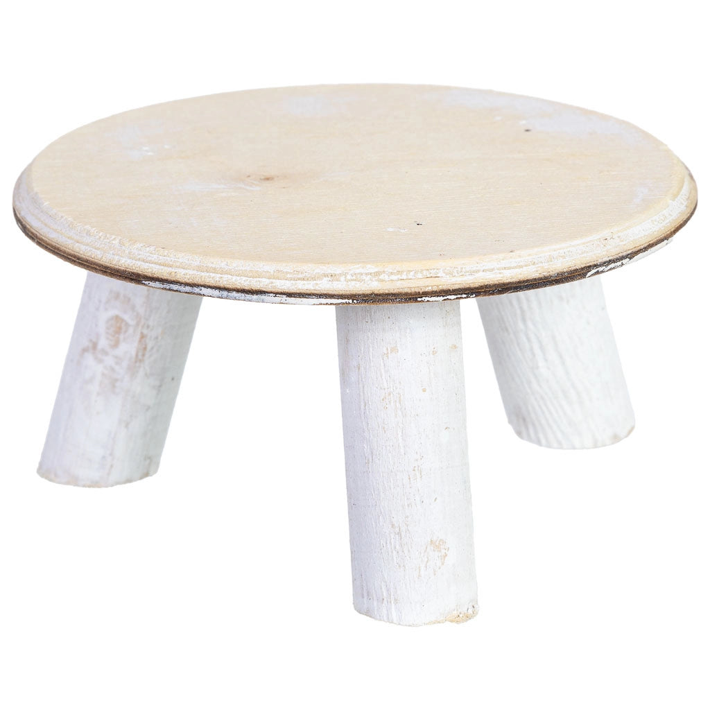 Portavaso in legno bianco 15x15x7h cm