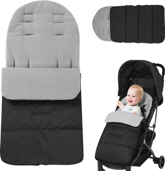 Bambino sedile per passeggini invernali - Zona pedi universale, resistente alle intemperie, imbottitura termica soffice in pile, sedile per passeggini e passeggini con chiusura a zip