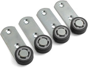 Design61 4x maniglione 78x28x3 mm con maniglia Ø 30 x 14 mm con superficie morbida verniciata argento/grigio