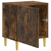 Comodino | Armadio da Notte | Mobiletto da notte Rovere Fumo 43 x 34,5 x 50 cm Legno ingegnerizzato
