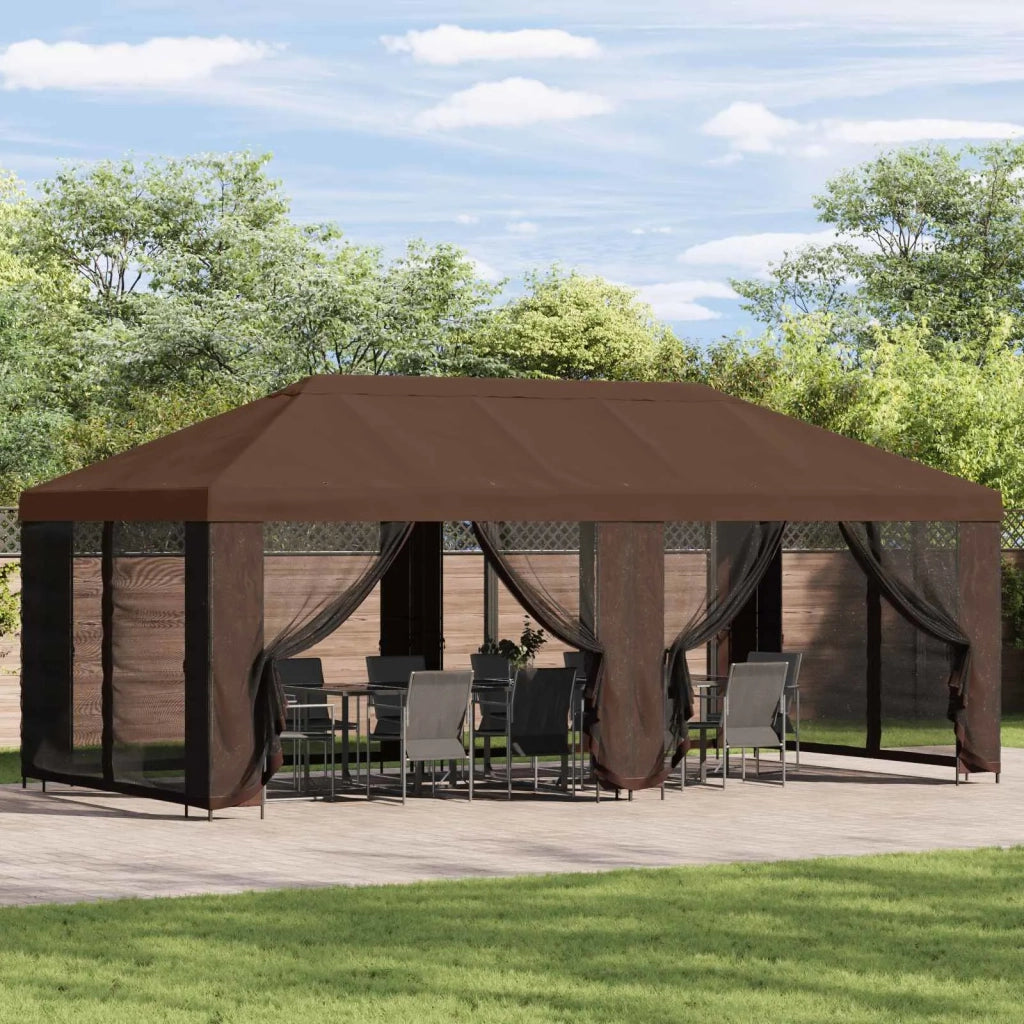 Copertura per Gazebo 6 x 3 m Marrone Poliestere 190 900434