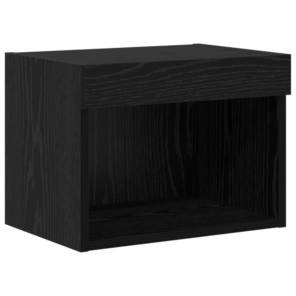 Mobile Porta TV con LED 5 pz-Credenza per TV Rovere Nero 80 x 30 x 40 cm