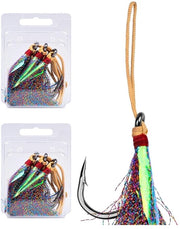 Accessori per pesca - Teaser a forma di coda di cavallo - 2 pezzi - Disegno a filo spinato - Alta acciaio inossidabile - Per pesca da barca/shore trolling - Lure dinamico - Accessori per pesca