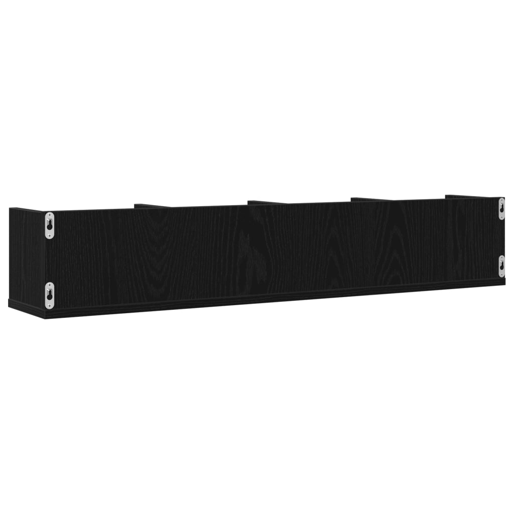 Mensola da Parete CD Rovere Nero 100x18x18 cm in Legno Ingegnerizzato