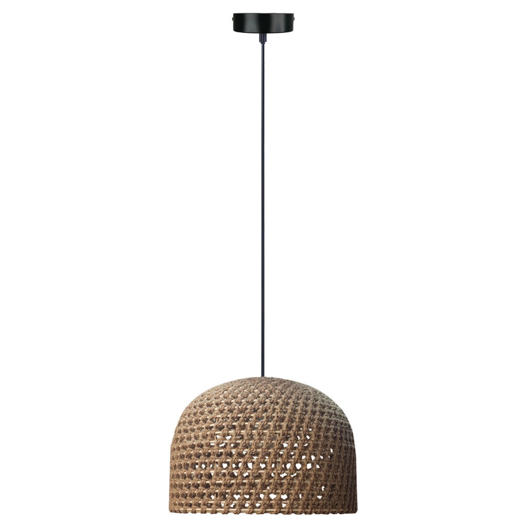 Lampada a sospensione scandinava Kanso in rattan Ø40 E27 15W