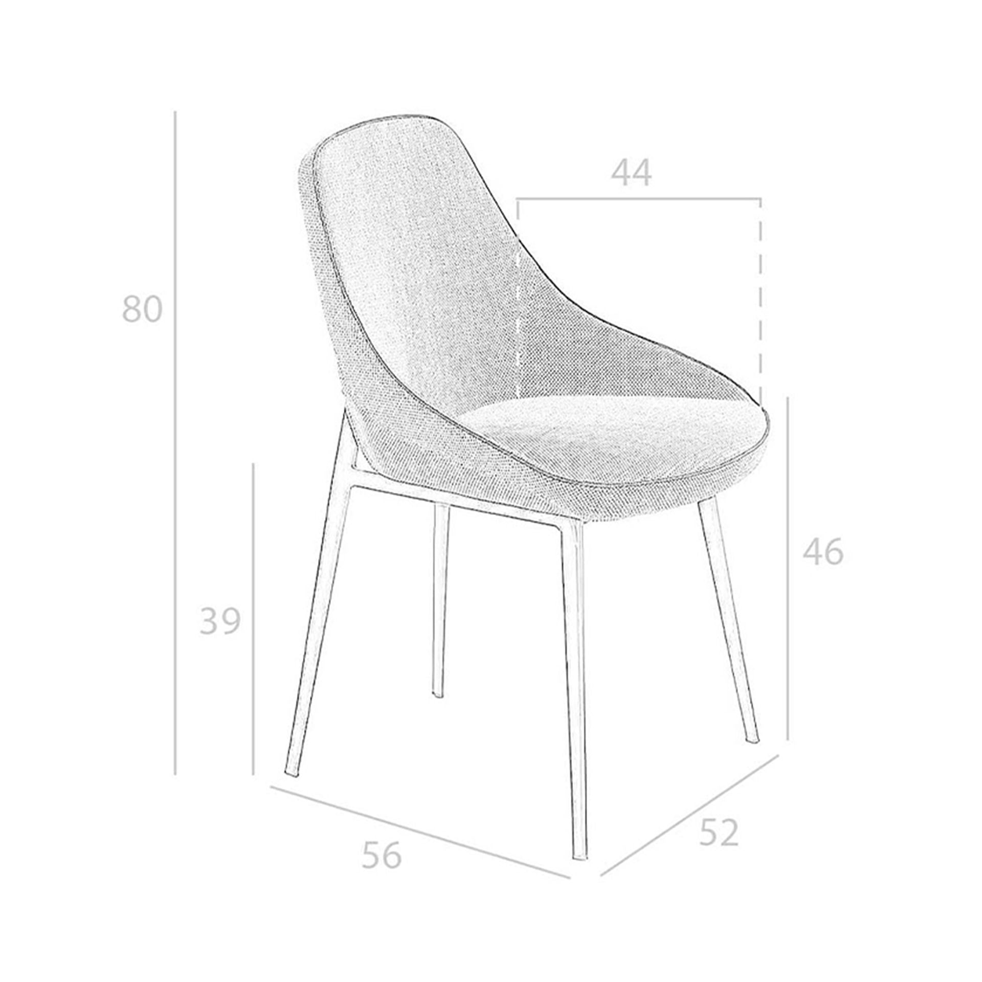 Sedia in tessuto grigio