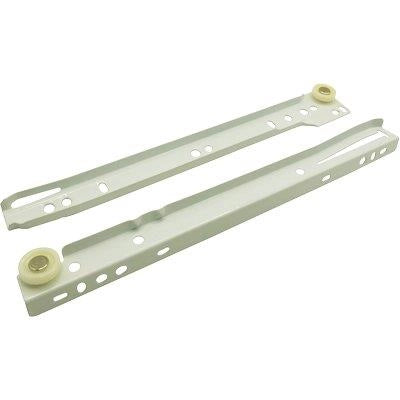 GUIDA CASSETTO SFILABILE - + RUOTE TEFLON KG 25 CM  30 BIANCO CF=PZ 4- 5 confezioni