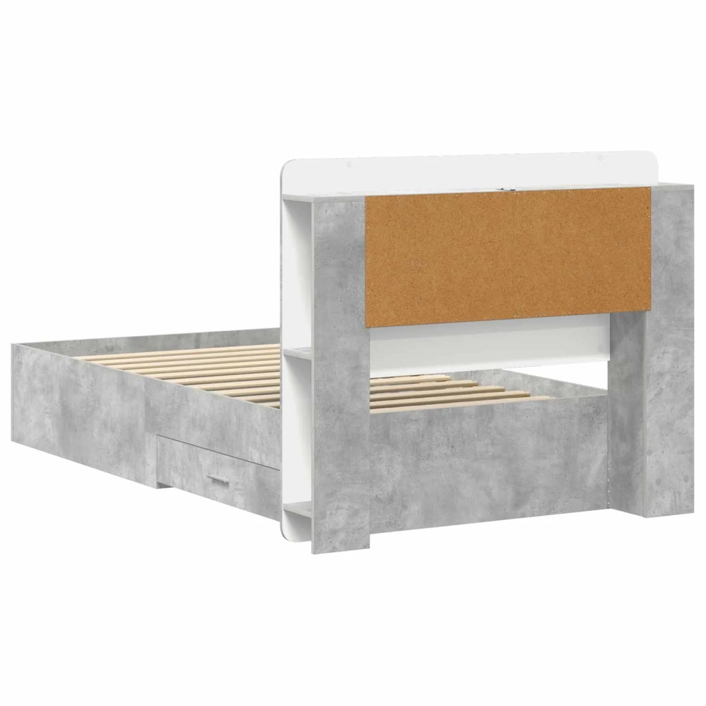 Telaio del letto con storage Grigio Cemento 80 x 200 cm 3433808