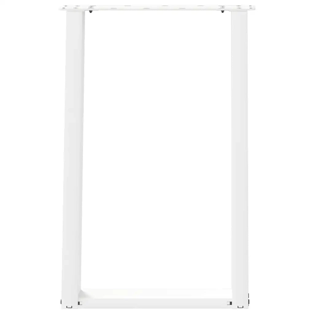 Gambe per tavolo da pranzo a forma di U 2 pz bianche 60x(72-73) cm in acciaio 4012789