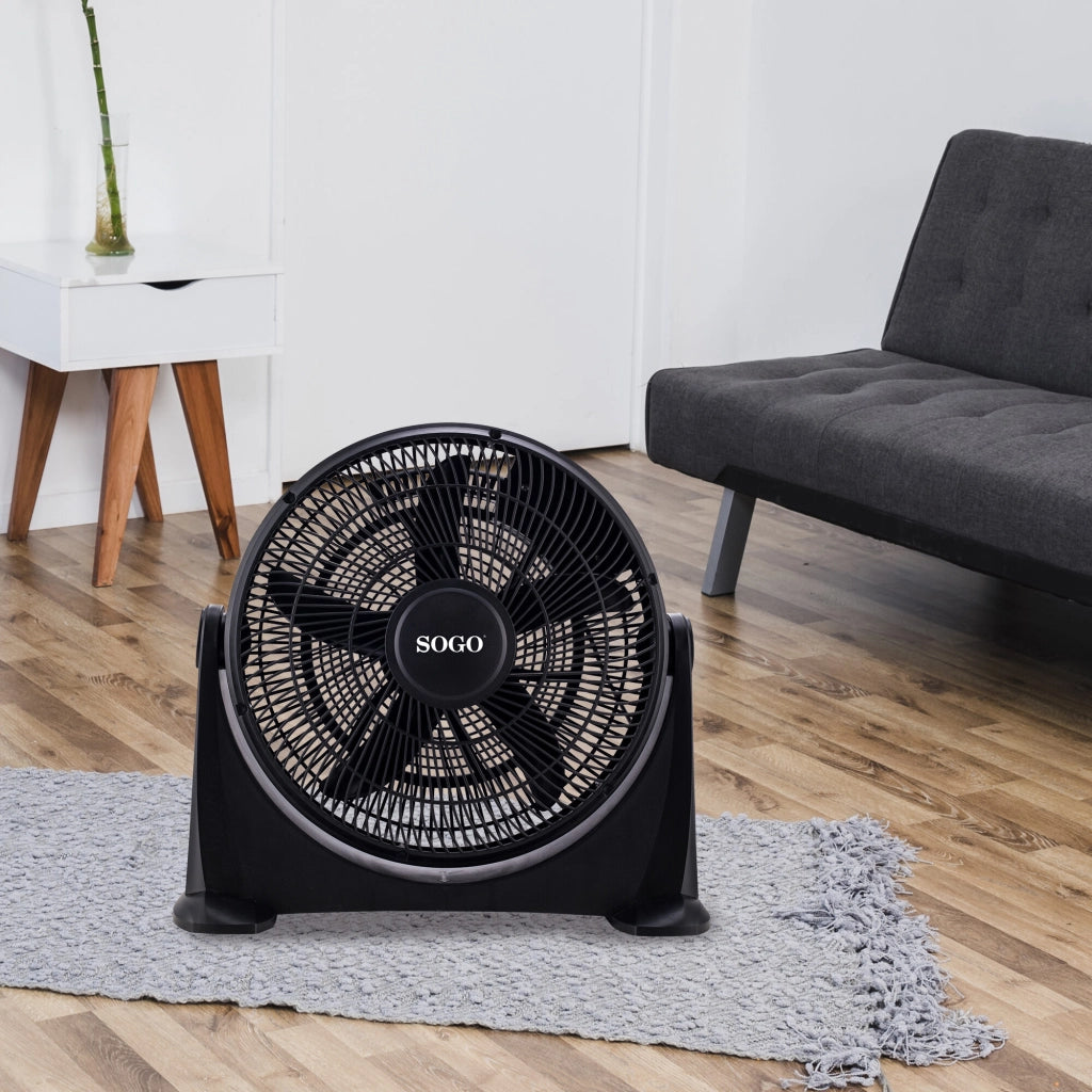 Ventilatore box 40 cm ad alta velocità 80W, 3 velocità e inclinazione regolabile per aria potente e silenziosa - Sogo