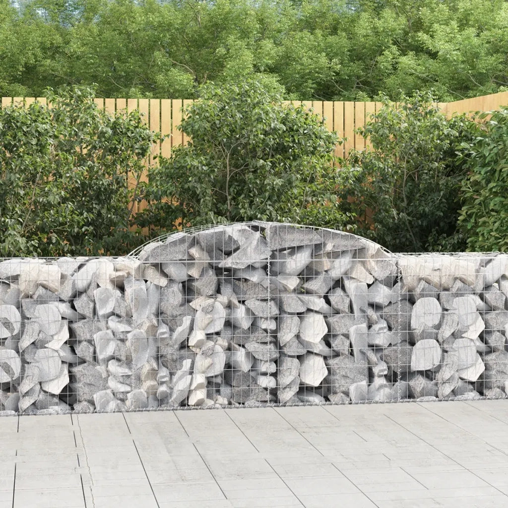 Cesti Gabbioni ad Arco 4 pz 300x50x80/100 cm Ferro Zincatocod mxl 76138