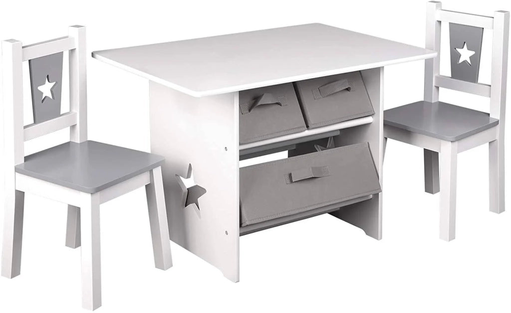 Dinette per bambini con 3 cestelli portaoggetti in legno 19_0000178