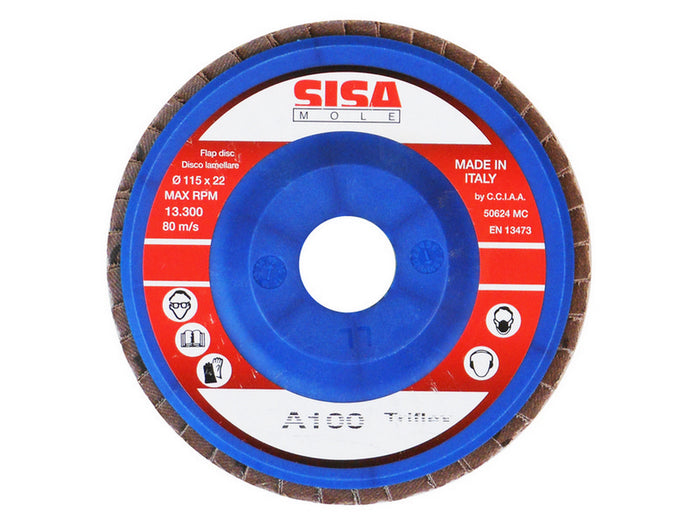 disco lamellare ï mm. 115 - foro 22 grana 120 cod:ferx.vit37361