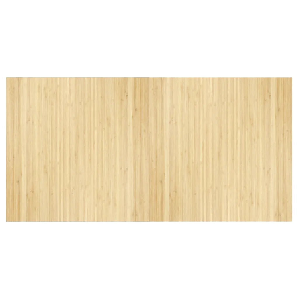 Tappeto Rettangolare Naturale Chiaro 100x200 cm in BambÃ¹