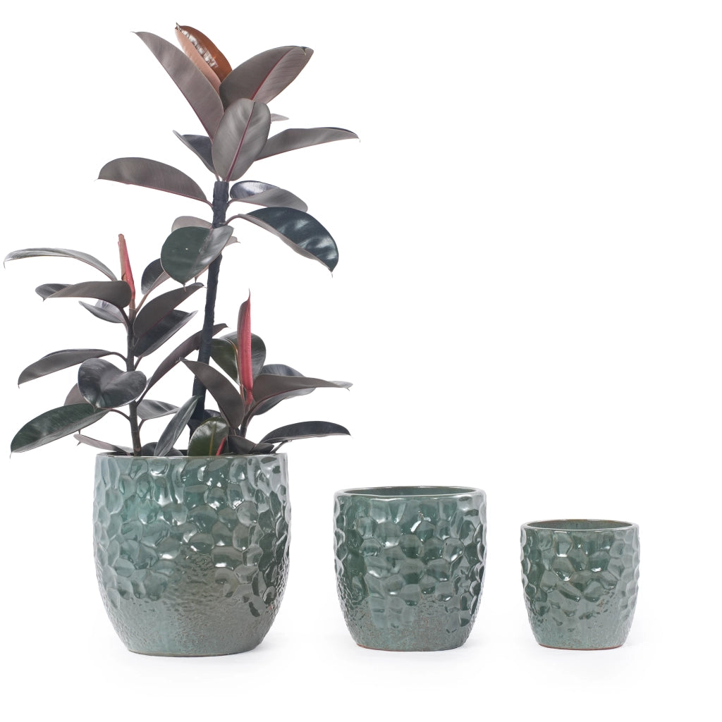 VASO da fiori Ø30 cm Ceramica Verde scuro