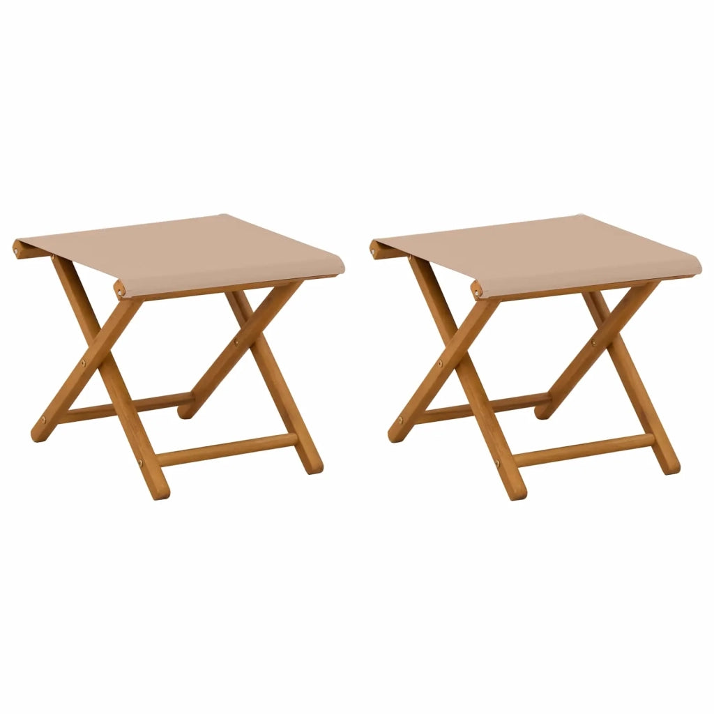 Lettino 2 pcs Legno di Eucalipto Massello Tortora 42024900