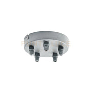 GSOB55- ROSONE 5 FORI GRIGIO CEMENTO IN METALLO PIU' ACCESSORI INCLUSI D.12CM