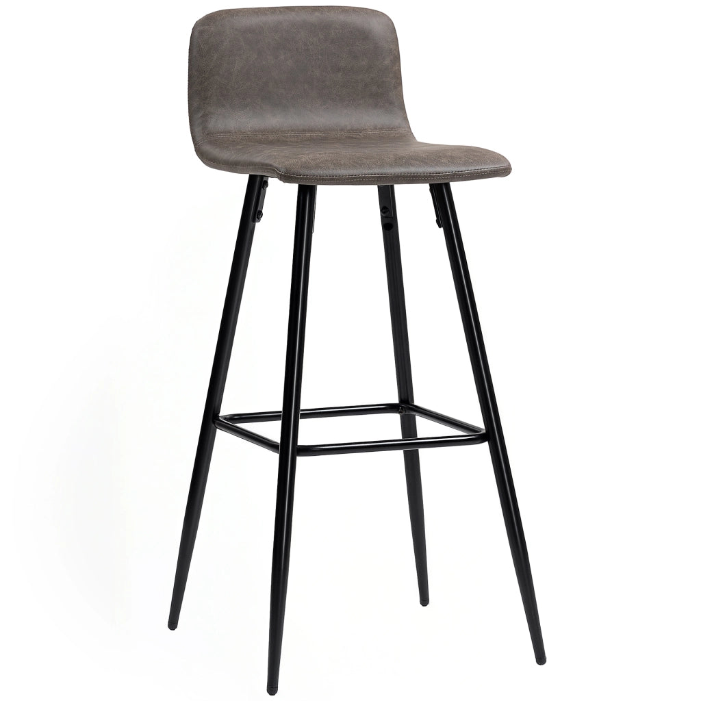 Sgabello Bar con Schienale ¨C Zephmum ¨C Marrone Scuro