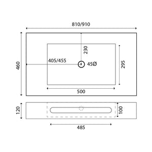 Lavabo linea emotion serie sharp 1