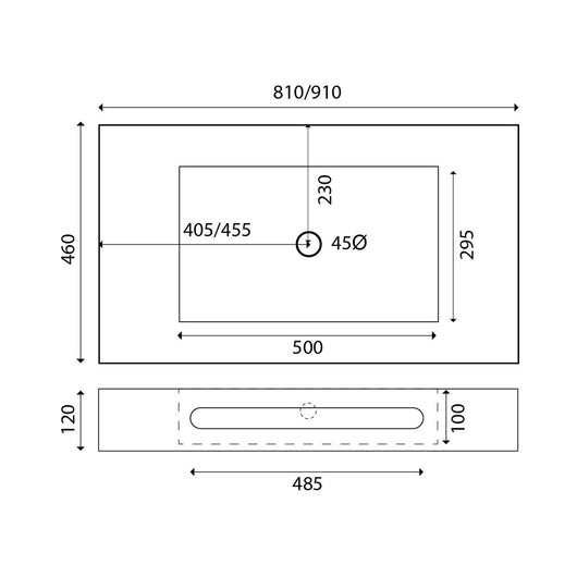 Lavabo linea emotion serie sharp 1