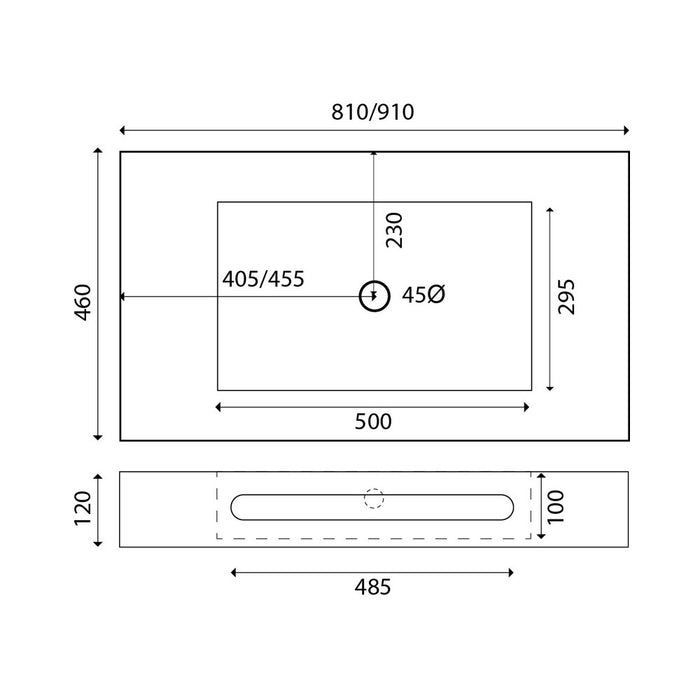 Lavabo linea emotion serie sharp 1