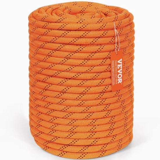 Cavo di salita a doppia trama in poliestere 220 ft 1/2 pollici 48 fili robusto e resistente all'abrasione
