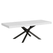 Tavolo allungabile 90x180/284 cm Famas Premium telaio Antracite - Bianco Frassino