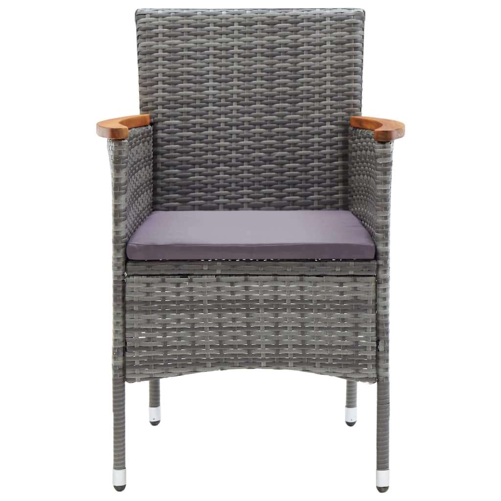 Set da bistrot da 3 pezzi per giardino e patio in resina intrecciata e vetro temperato grigio 02_0013525
