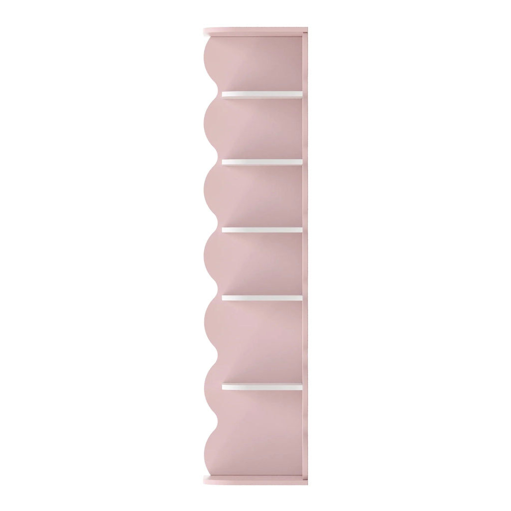 Scaffale dal design senza tempo per soggiorno/camera da letto mobiletto portascarpe per bambini 108 x 27 x 27 cm rosa e bianco 03_0011325