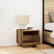 Comodino  con luci LED in legno vecchio 40x39x37 cm