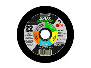 disco abrasivo saiteko-tm ac 46 p - piano ï mm. 115x1,6x22,23 cod:ferx.vit40254