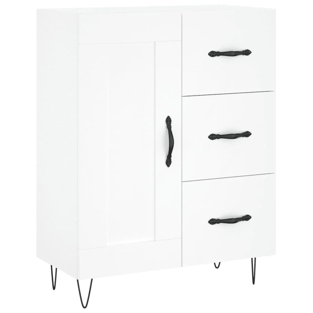 Buffet credenza cassettiera mobiletto mobile contenitore organizer cucina soggiorno salotto alto 69,5 x 34 x 180 cm legno ingegnerizzato bianco 02_0032758