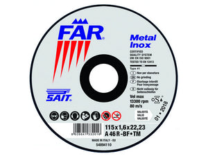 disco abrasivo far-tm a 46 r ï mm. 230x2,0x22,23 cod:ferx.vit40670