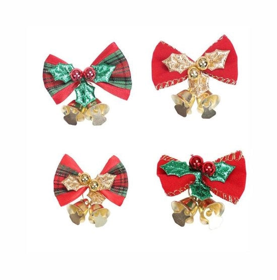 Decorazioni per Natale 12 pezzi - Mini Strumenti a Maglie con Campanelli - Rinnovabili e Sostenibili - Decorazione per Albero di Natale - Ideale per Attività Artistiche - Dimensioni 3 x 4,5 cm - Decorazione per Natale