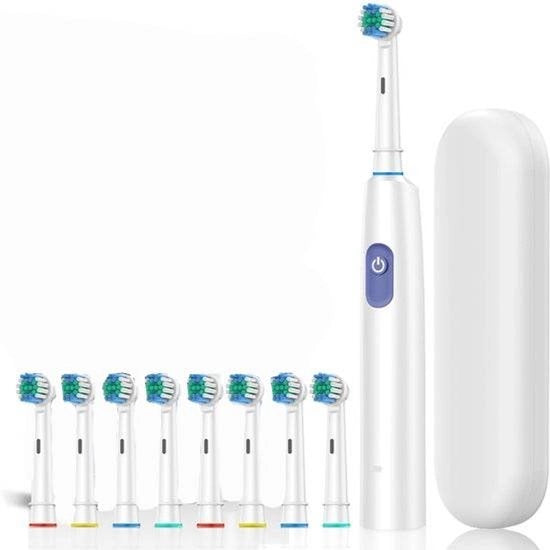 Tandobiettatore elettrico rotante, carica rapida, cura della bocca, nuovo prodotto - bianco, 8 teste