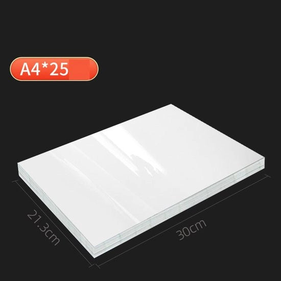 Papier A4 trasparente autofissante laser stampato con vinile, autofissante, idrorepellente e abrasione, 5 fogli.