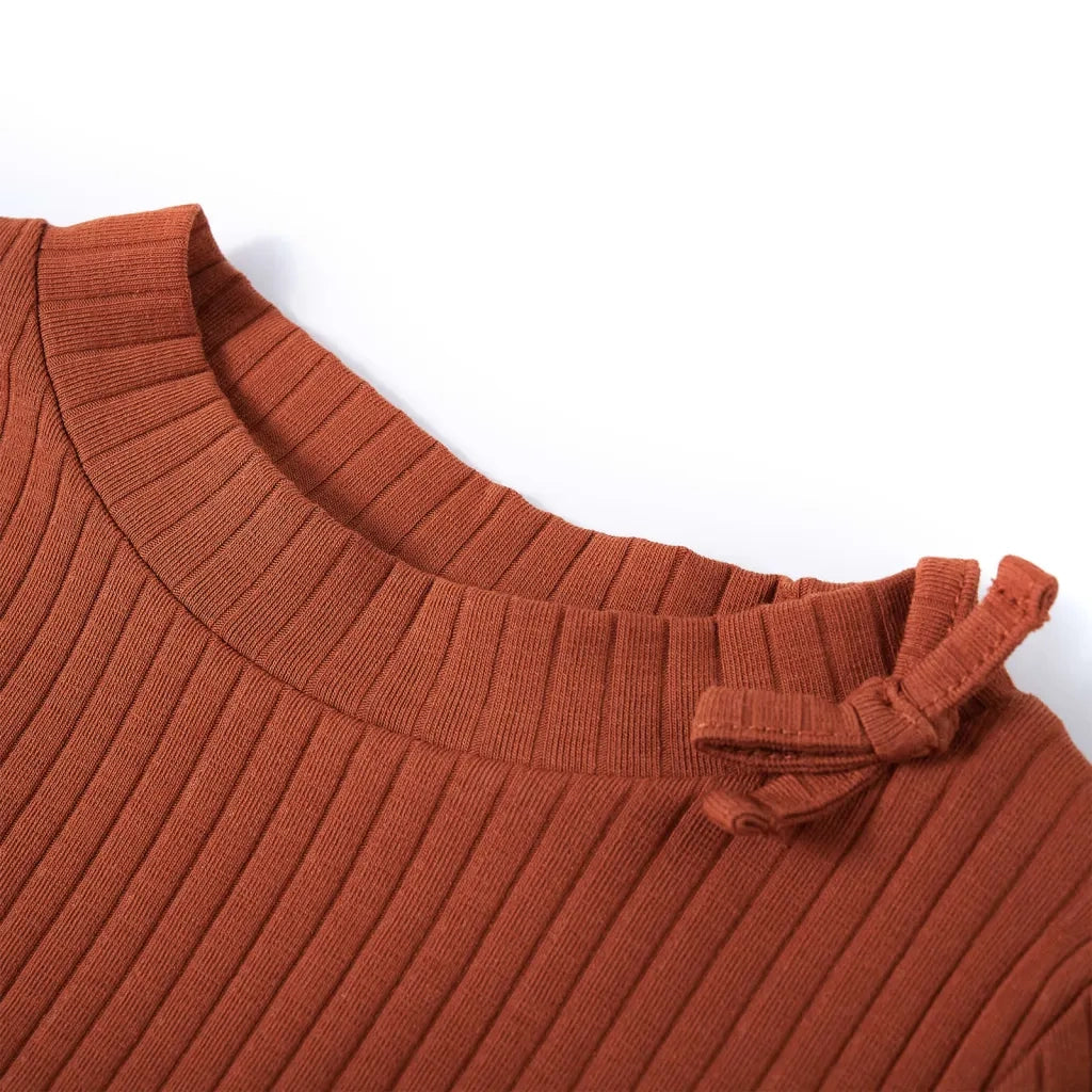 Maglietta da Bambina a Maniche Lunghe Cognac 92cod mxl 108438