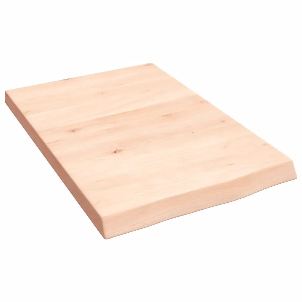 Piano Bagno 40x60x(2-4) cm in Legno Massello Non Trattato