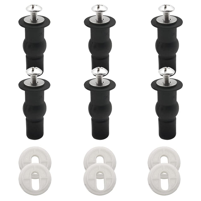 6 pezzi fissaggi wc sedile includere espansione gomma, rondella,