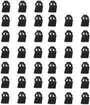 Clip di fissaggio universale 40 pezzi - Clip di plastica - Copertura di porta e pavimento - Fissaggio a chiodo - Nero - Duraturo e impermeabile - Clip autoadesivi