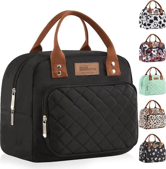 Borsa isolata per pranzo - Termos per adulti - Nero - Borsa da trasporto