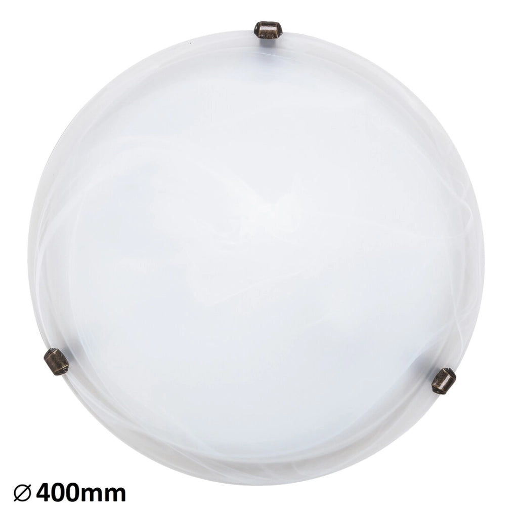 Plafoniera tonda 40cm vetro alabastro E27x2 Rabalux