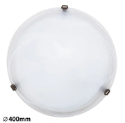 Plafoniera tonda 40cm vetro alabastro E27x2 Rabalux